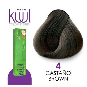 Kuul Color System Permanent Hair Color - Shade 4 Brown (Castaño) 3.04 fl oz